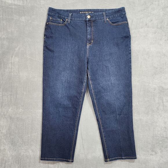 Chico's Jeans The So Lifting Crop Size 2.5 Dark Wash US Size 14 - Picture 1 of 9